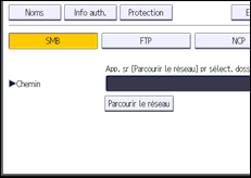 Illustration de l'écran du panneau de commande