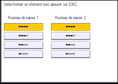 Illustration de l'écran du panneau de commande
