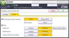 Illustration de l'écran du panneau de commande