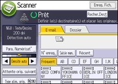 Illustration de l'écran du panneau de commande