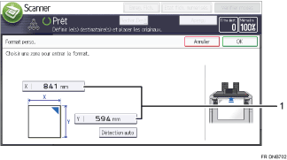 Illustration numérotée du panneau de commande