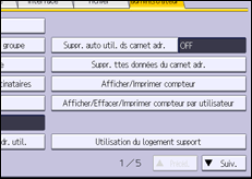 Illustration de l'écran du panneau de commande