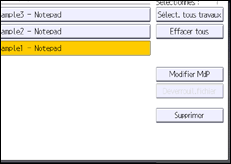 Illustration de l'écran du panneau de commande
