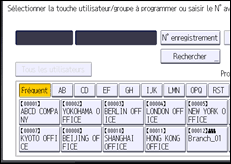 Illustration de l'écran du panneau de commande