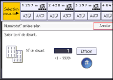 Illustration de l'écran du panneau de commande