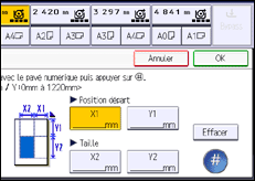 Illustration de l'écran du panneau de commande