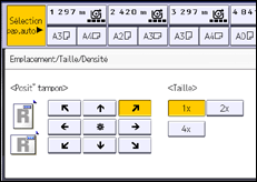Illustration de l'écran du panneau de commande