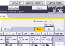 Illustration de l'écran du panneau de commande