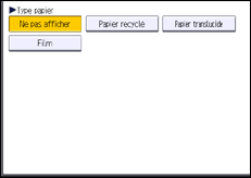 Illustration de l'écran du panneau de commande