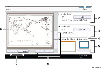 Illustration numérotée du panneau de commande
