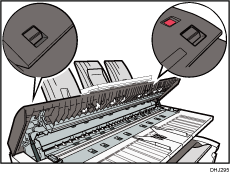 Illustration de l'intérieur du capot du scanner 