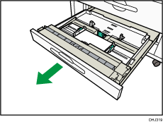 Illustration du magasin pour papier pré-découpé
