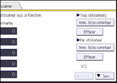 Illustration de l'écran du panneau de commande