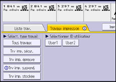 Illustration de l'écran du panneau de commande