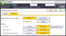 Illustration de l'écran du panneau de commande