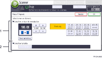 Illustration numérotée du panneau de commande