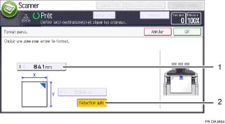 Illustration numérotée du panneau de commande