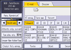 Illustration de l'écran du panneau de commande