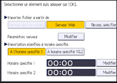 Illustration de l'écran du panneau de commande