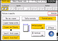 Illustration de l'écran du panneau de commande
