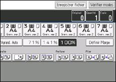 Illustration de l'écran du panneau de commande