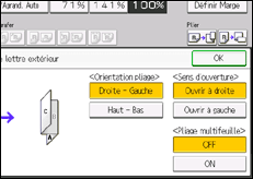 Illustration de l'écran du panneau de commande