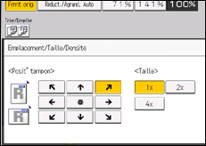 Illustration de l'écran du panneau de commande