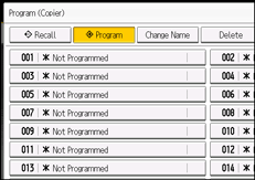 Illustration de l'écran du panneau de commande