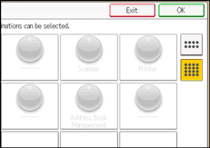 Illustration de l'écran du panneau de commande