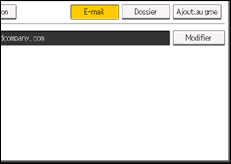 Illustration de l'écran du panneau de commande