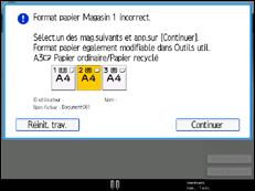 Illustration de l'écran du panneau de commande