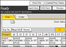 Illustration de l'écran du panneau de commande