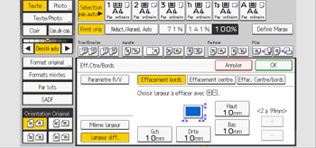 Illustration de l'écran du panneau de commande