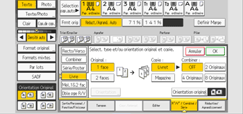 Illustration de l'écran du panneau de commande