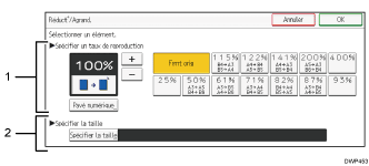 Illustration numérotée du panneau de commande