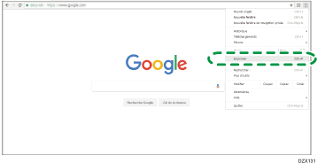 Illustration de la page du navigateur Web