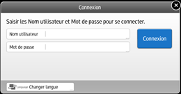 Illustration de l'écran du panneau de commande