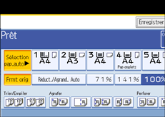 Illustration de l'&eacute;cran du panneau de commande.
