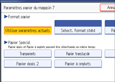 Illustration de l'&eacute;cran du panneau de commande.