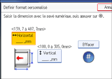 Illustration de l'&eacute;cran du panneau de commande.