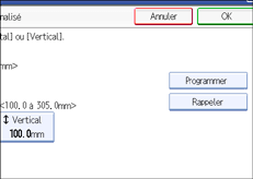 Illustration de l'écran du panneau de commande.