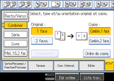 Illustration de l'écran du panneau de commande.