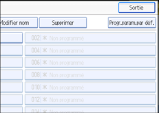 Illustration de l'&eacute;cran du panneau de commande.