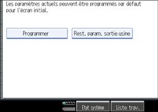 Illustration de l'&eacute;cran du panneau de commande.