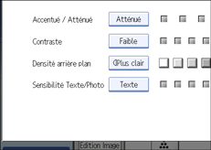 Illustration de l'&eacute;cran du panneau de commande.