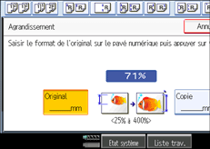 Illustration de l'&eacute;cran du panneau de commande.
