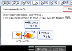 Illustration de l'écran du panneau de commande.