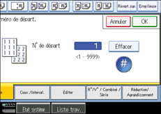 Illustration de l'&eacute;cran du panneau de commande.