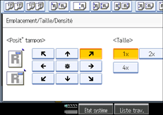 Illustration de l'&eacute;cran du panneau de commande.