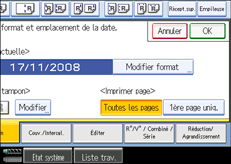 Illustration de l'&eacute;cran du panneau de commande.